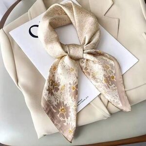 Pink and Gold Floral Scarf S34